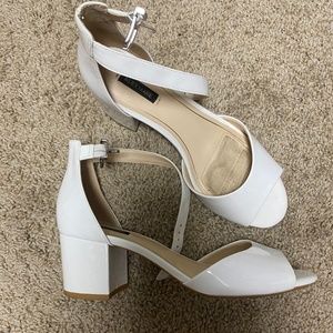 Alex Marie white heels